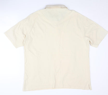 Pierre Cardin Men's Beige Polo, Size L, Casual Style
