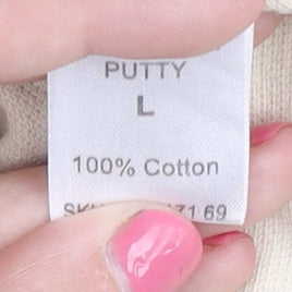 Pierre Cardin Men's Beige Polo, Size L, Casual Style