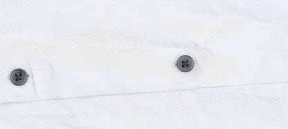Next Men's Blue Button-Up Shirt, Size 16.5, Regular Fit