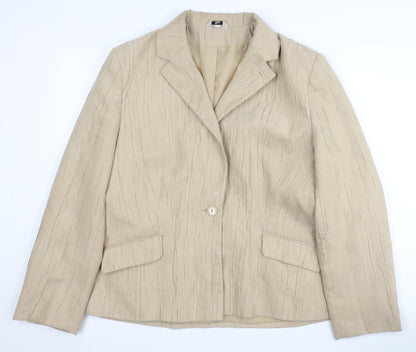 Klass Women's Beige Suit Jacket Size 18 Lined Classic