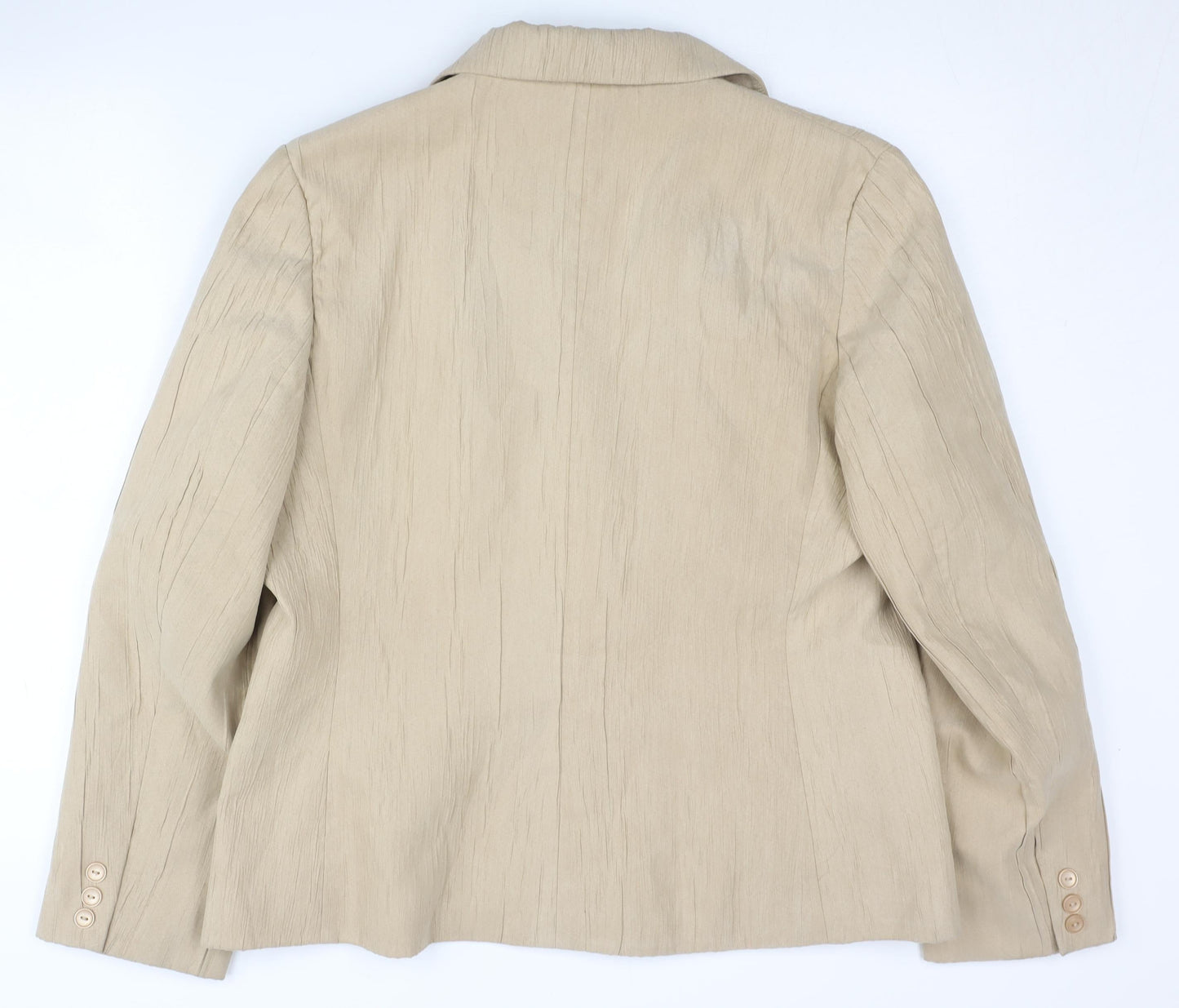 Klass Women's Beige Suit Jacket Size 18 Lined Classic