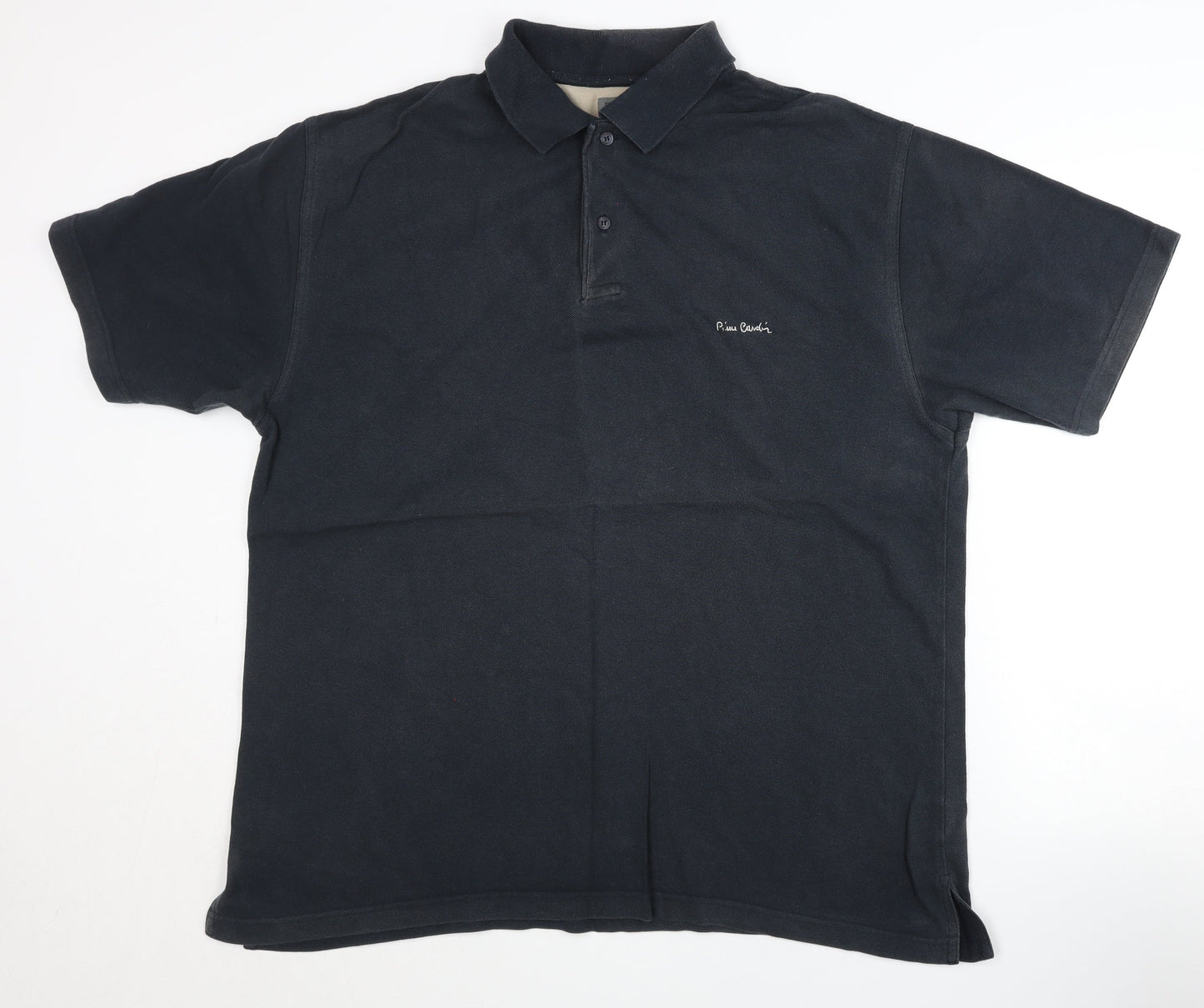 Pierre Cardin Men's Black Cotton Polo Shirt L