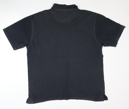 Pierre Cardin Men's Black Cotton Polo Shirt L