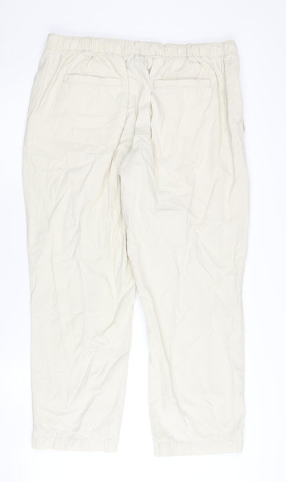 Womens UK Size L Cotton Traders Regular Fit Jogger Beige Trousers