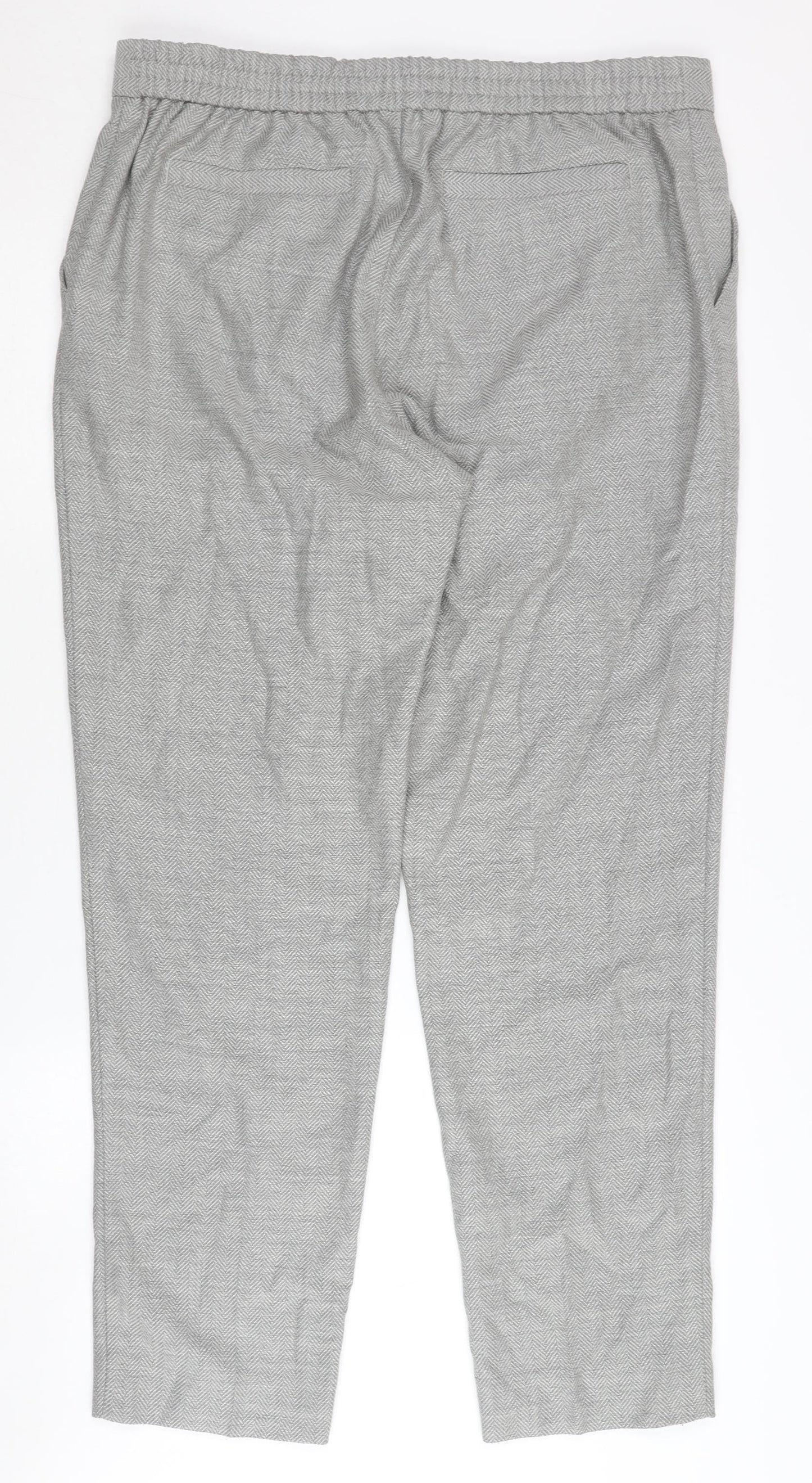 Ted Baker Men's Grey Dress Pants, Size 30, Herringbone Wool
