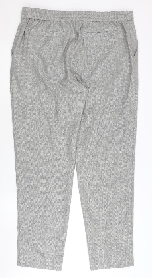 Ted Baker Men's Grey Dress Pants, Size 30, Herringbone Wool