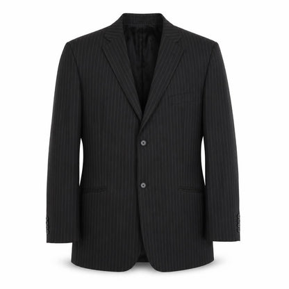 Greenwoods Men's Black Pinstriped Blazer Size 46