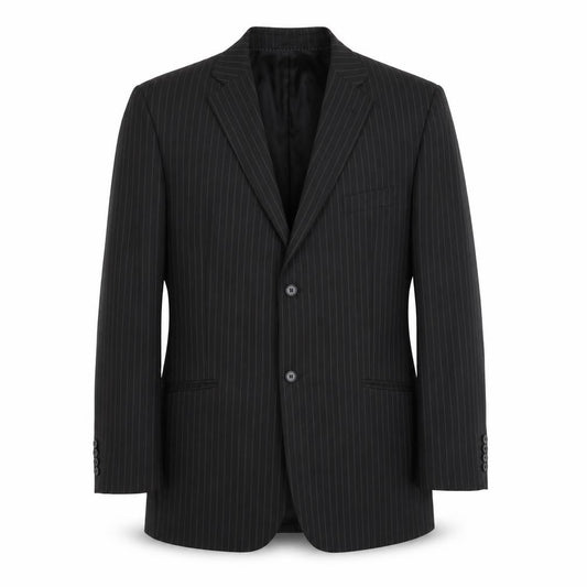 Greenwoods Men's Black Pinstriped Blazer Size 46