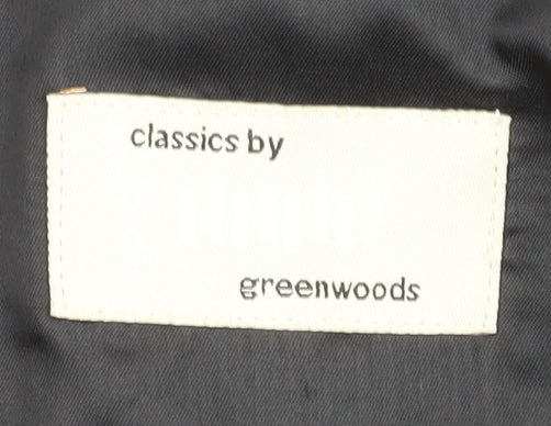 Greenwoods Men's Black Pinstriped Blazer Size 46
