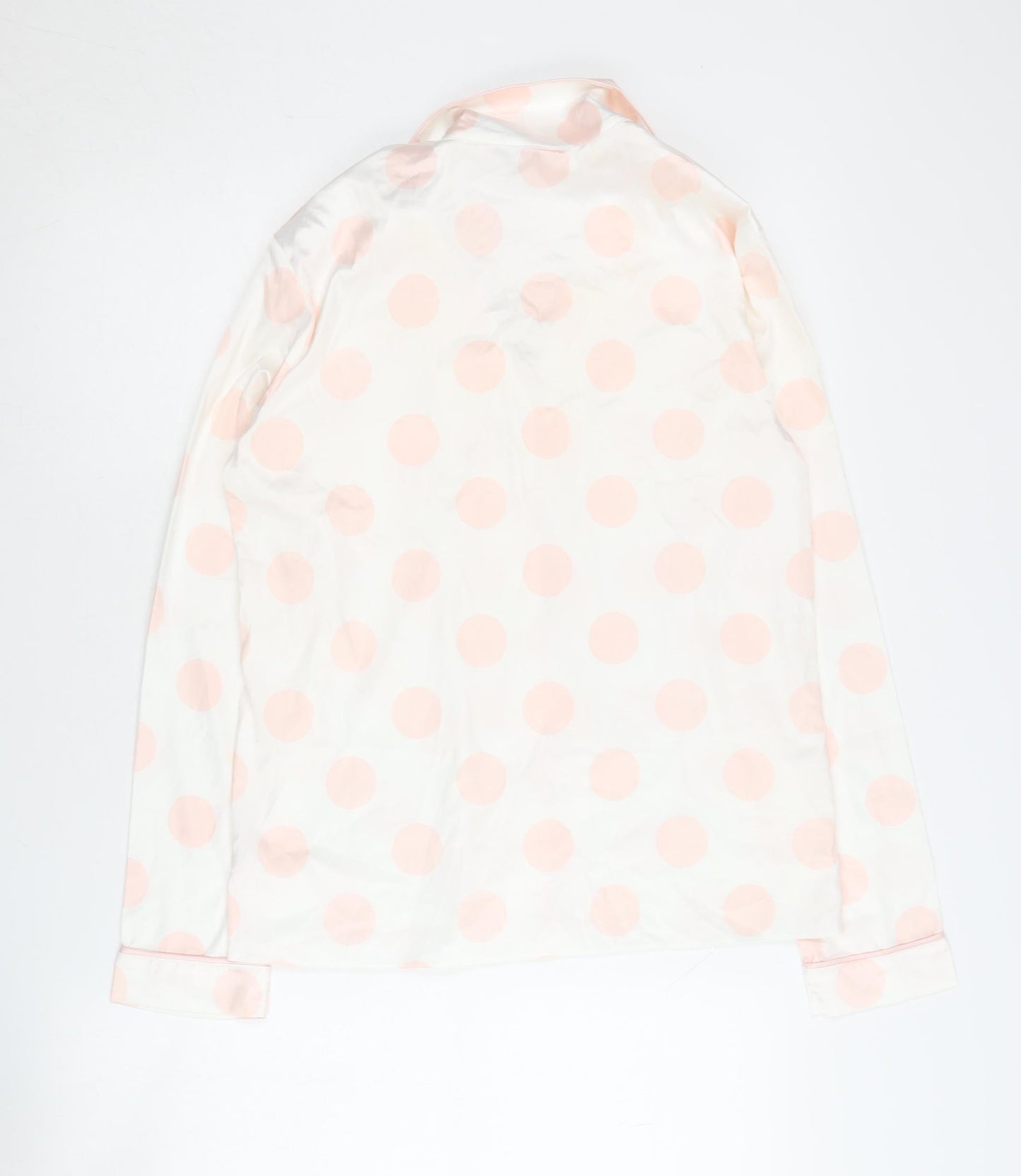 Boux Avenue Women's White Polka Dot Pyjama Top Size 10