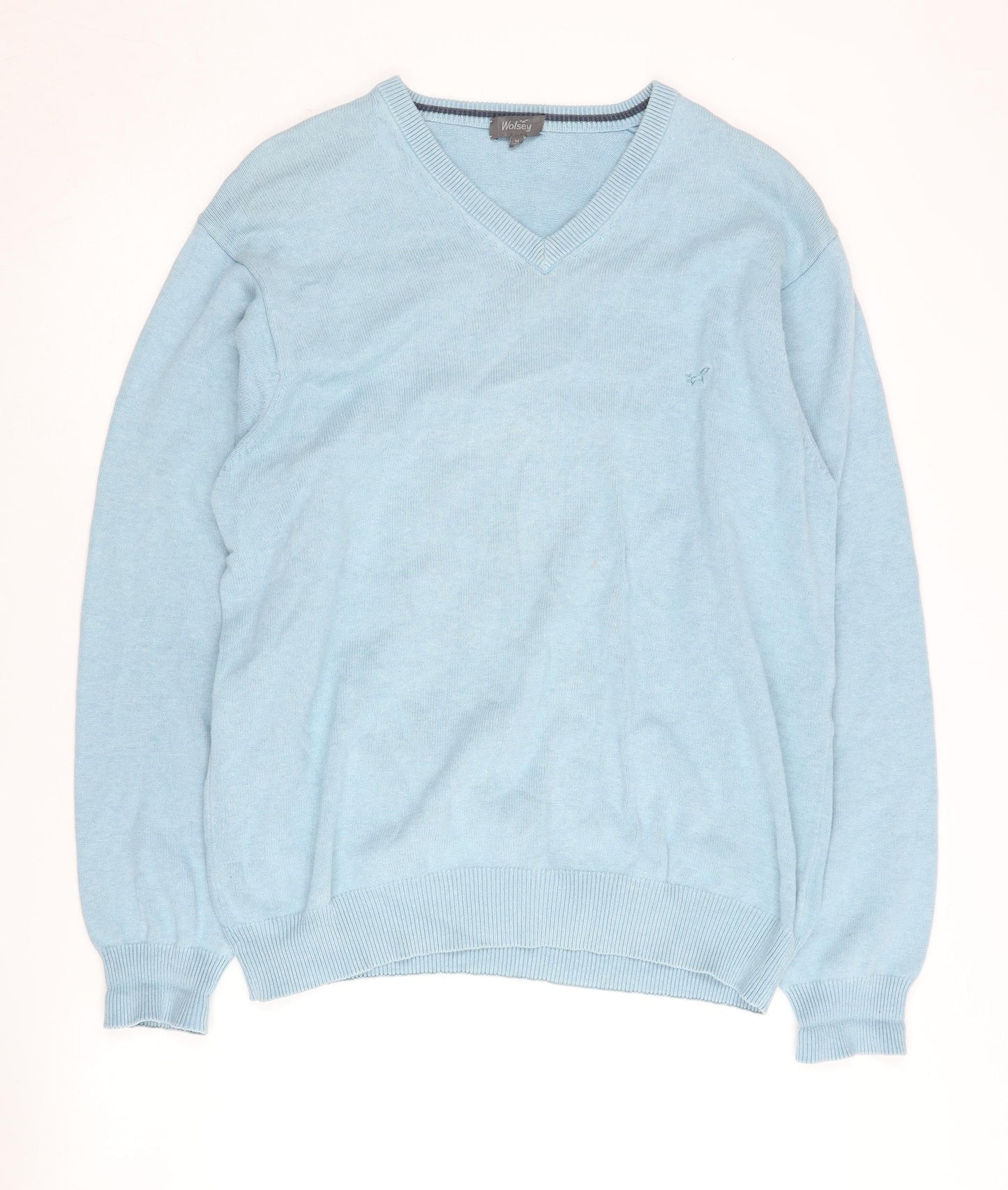 Wolsey Men's Blue V-Neck Pullover Jumper, M