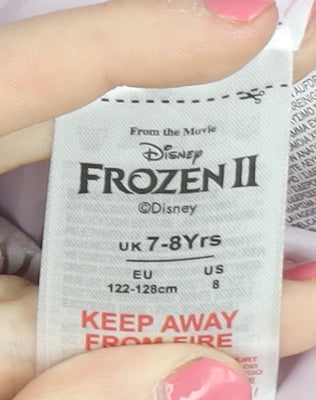 Disney Frozen Girls Pink Sleeveless Hooded Jacket 7-8 Years
