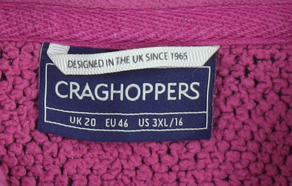 Craghoppers Women's Pink Knit Sweatshirt Size 20