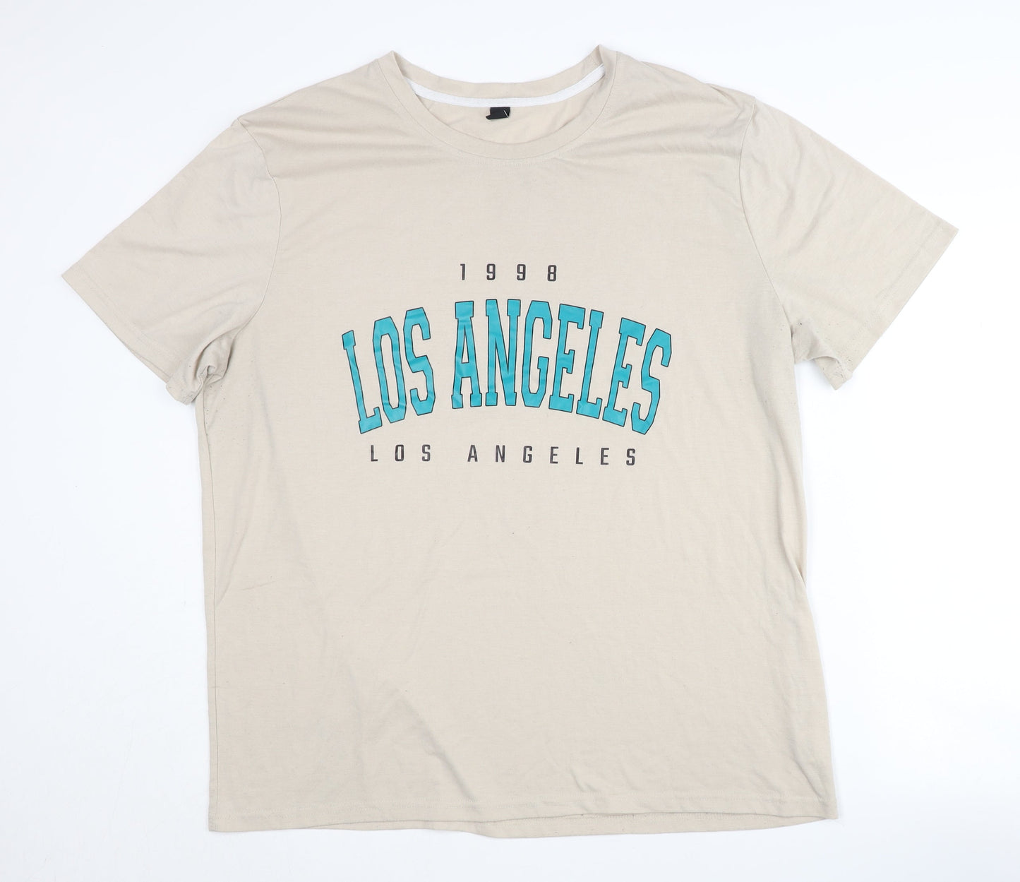 Manfinity Men's 3XL Beige Los Angeles T-Shirt