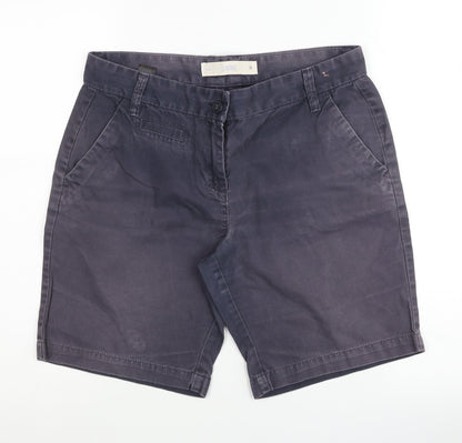 Next Women's Blue Chino Shorts UK 10 Casual Style