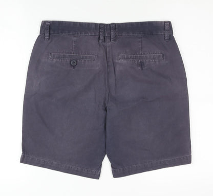 Next Women's Blue Chino Shorts UK 10 Casual Style