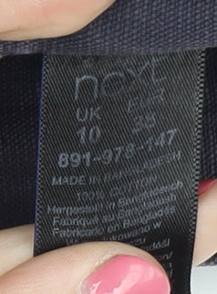 Next Women's Blue Chino Shorts UK 10 Casual Style