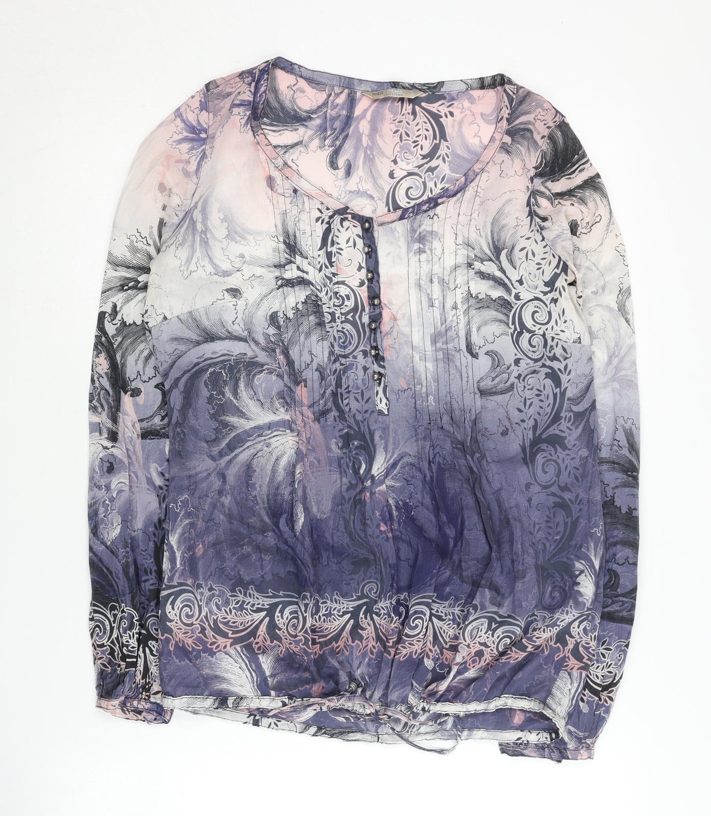 Womens UK Size 10 Marks and Spencer Multicoloured Basic Blouse