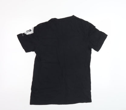 Mens UK Size S Boohoo Black  T-Shirt