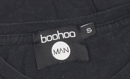 Mens UK Size S Boohoo Black  T-Shirt