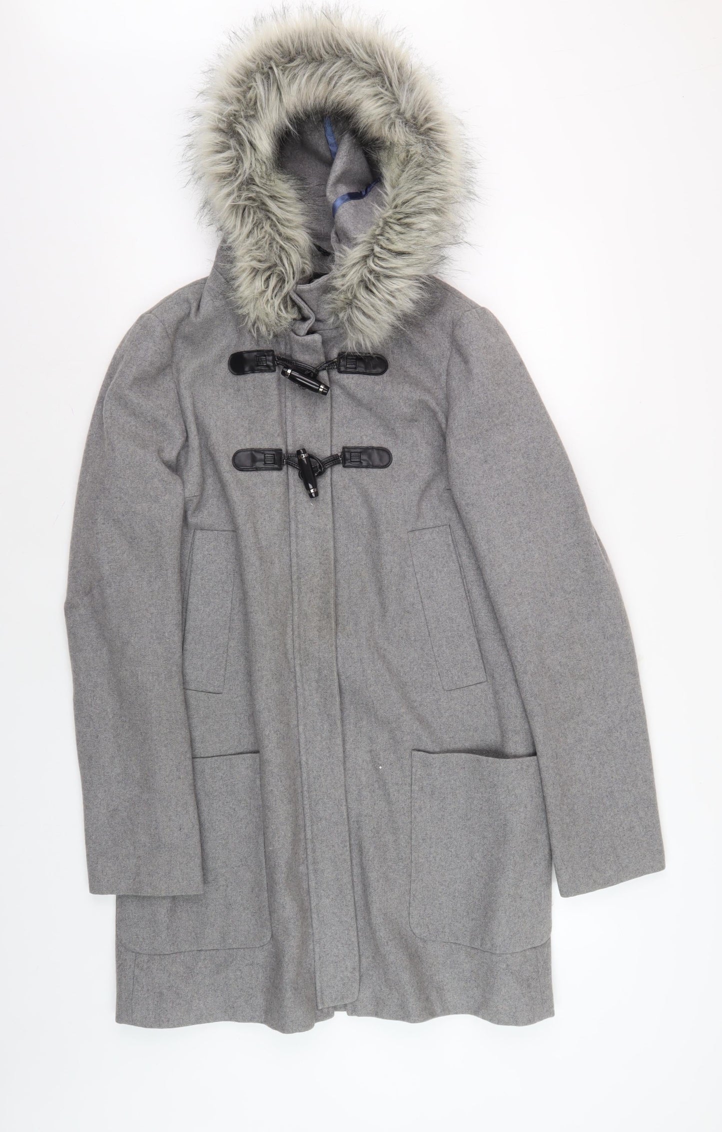 Womens UK Size 10 NEXT Grey Duffle
