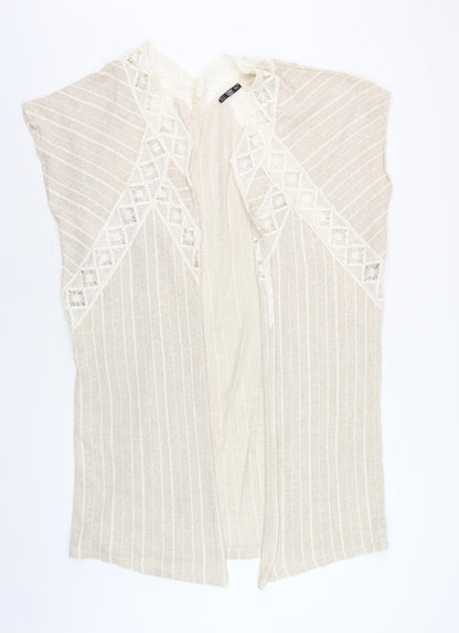 Womens UK Size S Zara Beige Cape Jumper
