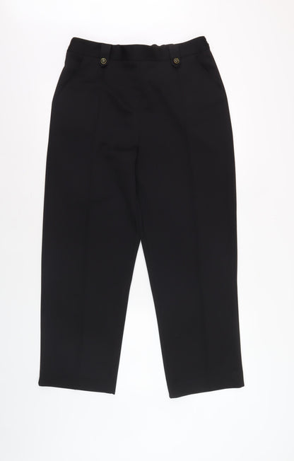 Bm Womens Black Straight Trousers Size 14