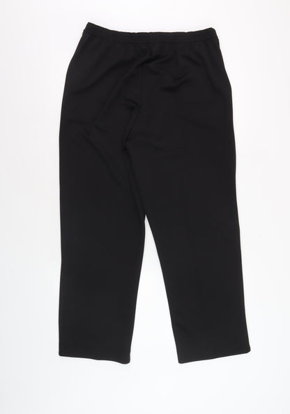 Bm Womens Black Straight Trousers Size 14