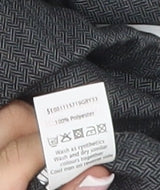 R Collection Women's Grey Herringbone Trousers Size 12