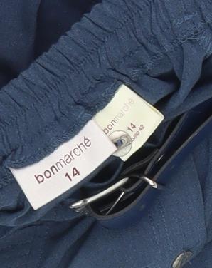 Bonmarché Women’s Blue Midi A-Line Skirt, Size 14