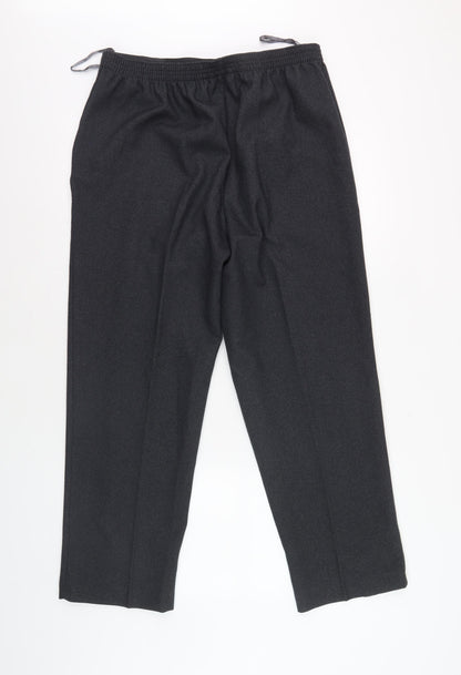 Womens UK Size 12 Unknown Regular Fit Workwear Black Trousers