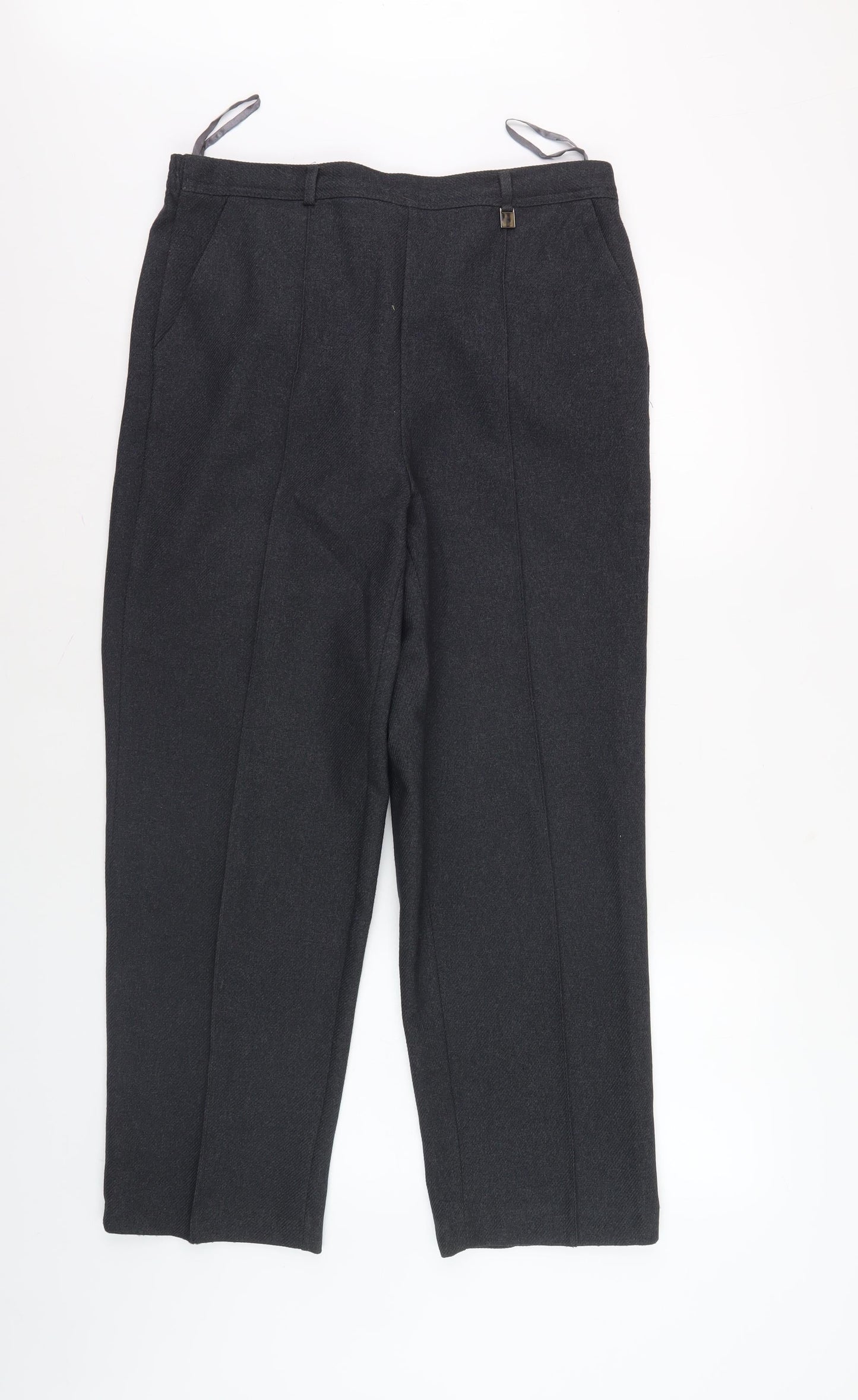 Womens UK Size 12 Unknown Regular Fit Workwear Black Trousers