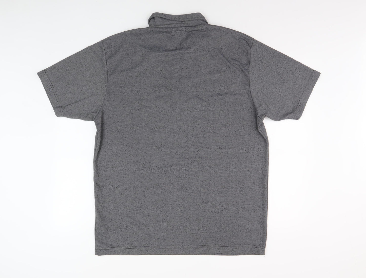 Next Men's Grey Collared Polo Shirt, Large, Short Sleeve