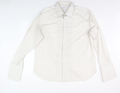 Skopes Men's Ivory Button-Up Shirt 18 Regular Fit