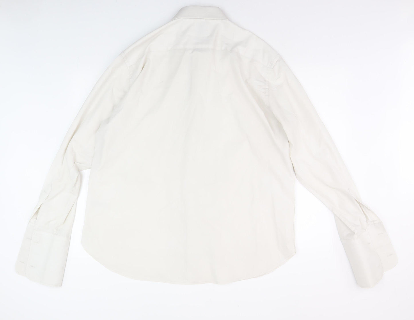 Skopes Men's Ivory Button-Up Shirt 18 Regular Fit