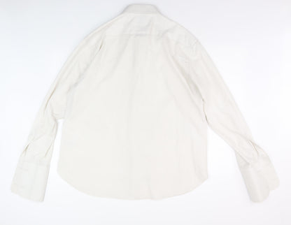 Skopes Men's Ivory Button-Up Shirt 18 Regular Fit