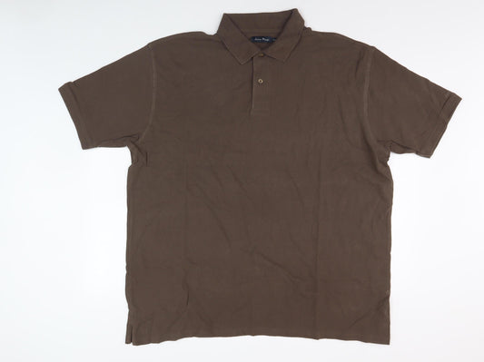 James Pringle Men's Brown 2XL Cotton Polo Shirt