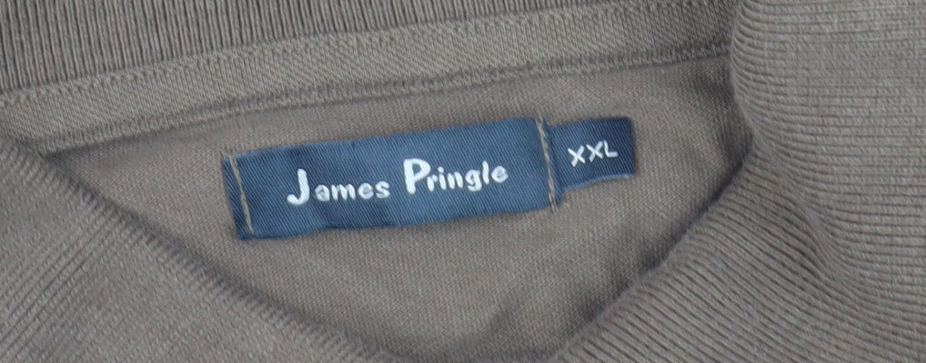 James Pringle Men's Brown 2XL Cotton Polo Shirt