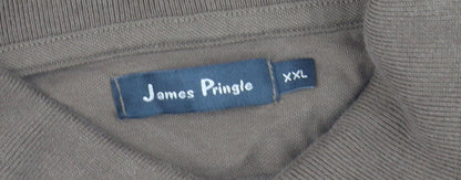 James Pringle Men's Brown 2XL Cotton Polo Shirt