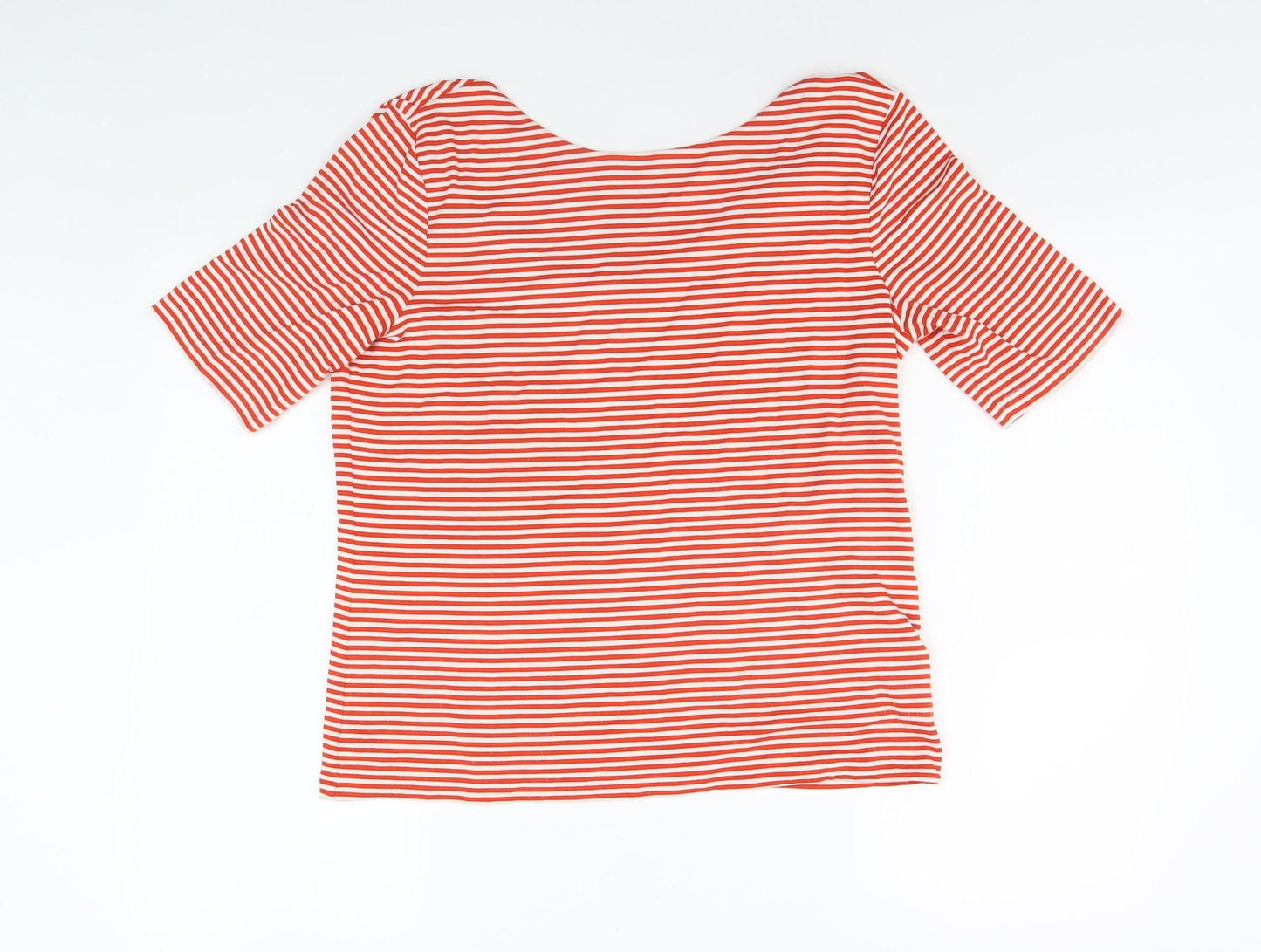Womens UK Size L Hobbs Red Basic T-Shirt