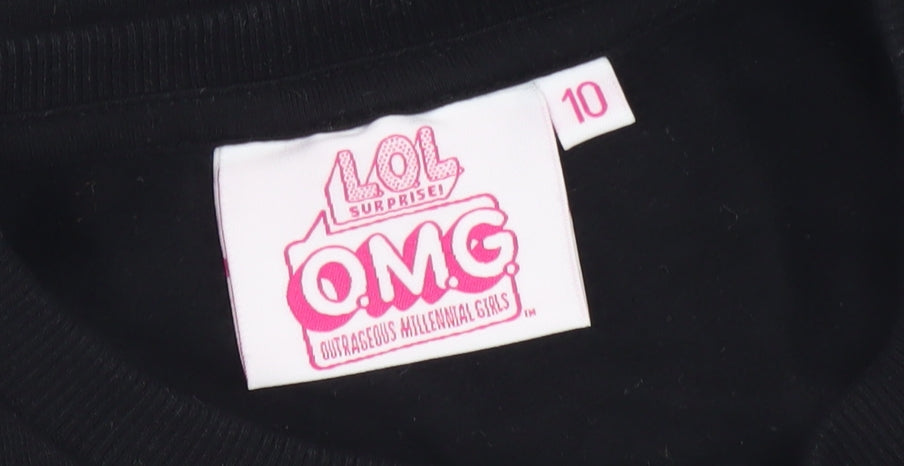 L.O.L Surprise! Girls Black Pullover Sweatshirt 10 Years