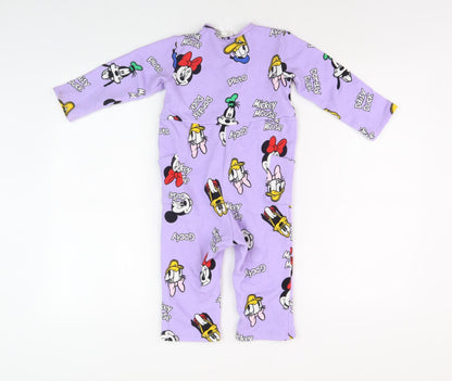 H&M Disney Unisex Purple Babygrow 24M - Mickey Mouse