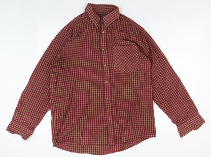 Midway Men's Red Check Classic Fit Shirt, M