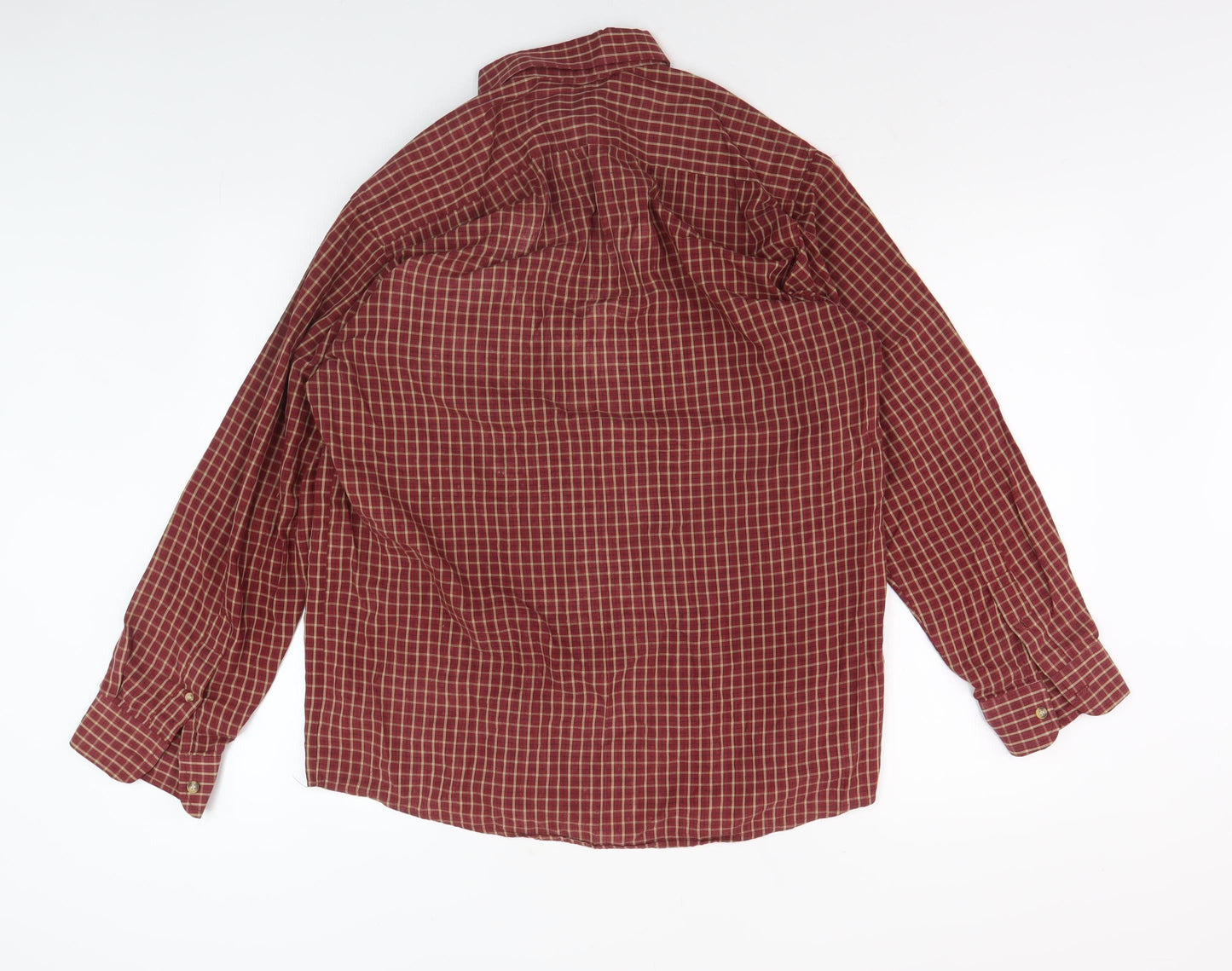 Midway Men's Red Check Classic Fit Shirt, M