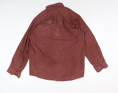 Midway Men's Red Check Classic Fit Shirt, M