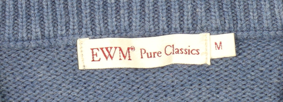 EWM Men’s Blue Striped Pullover Jumper M
