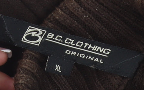 B.C. Clothing Men's Brown XL Basic Casual Jacket