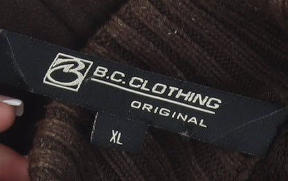 B.C. Clothing Men's Brown XL Basic Casual Jacket
