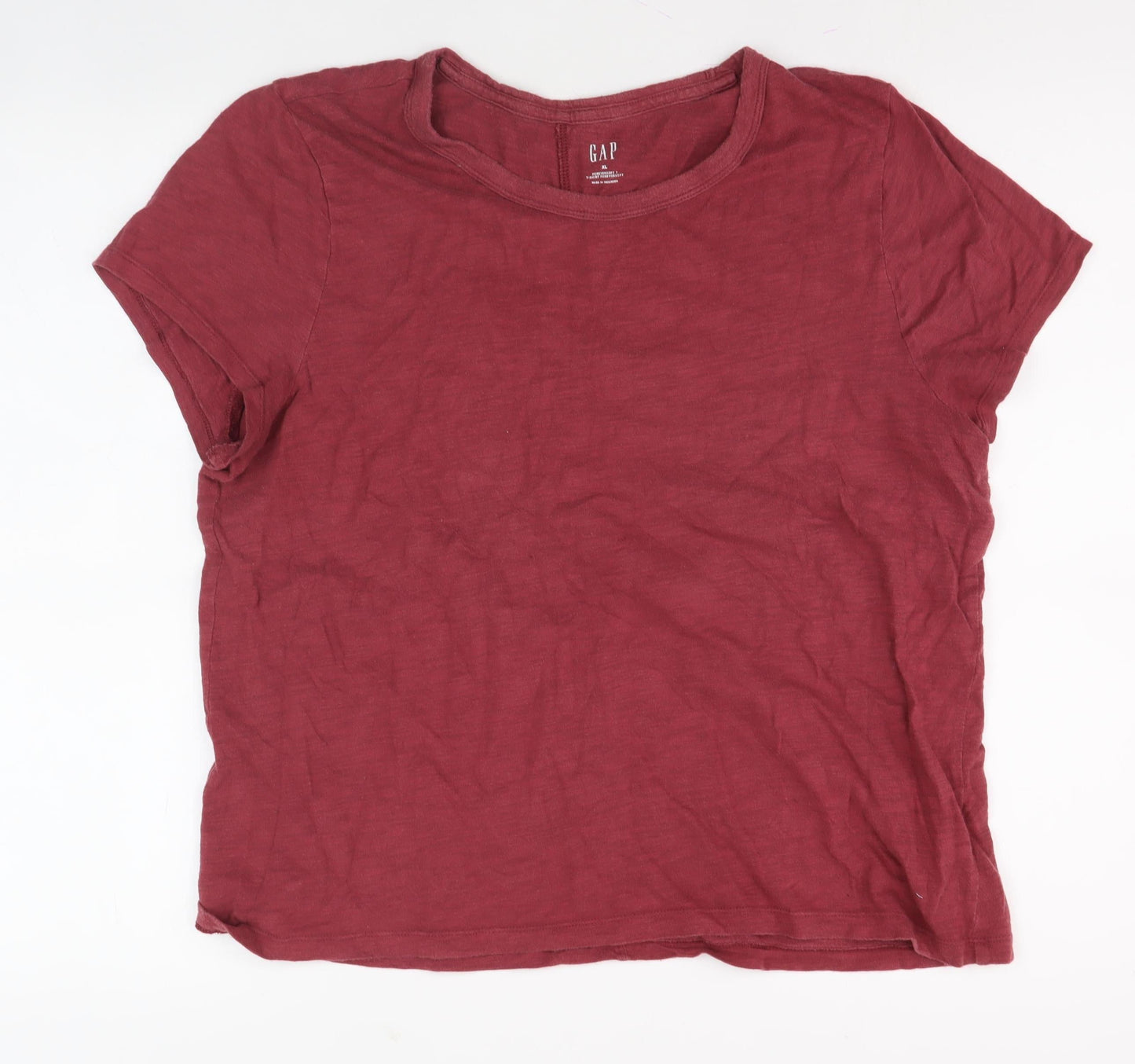 GAP Women's Red XL Relaxed Cotton Blend T-Shirt