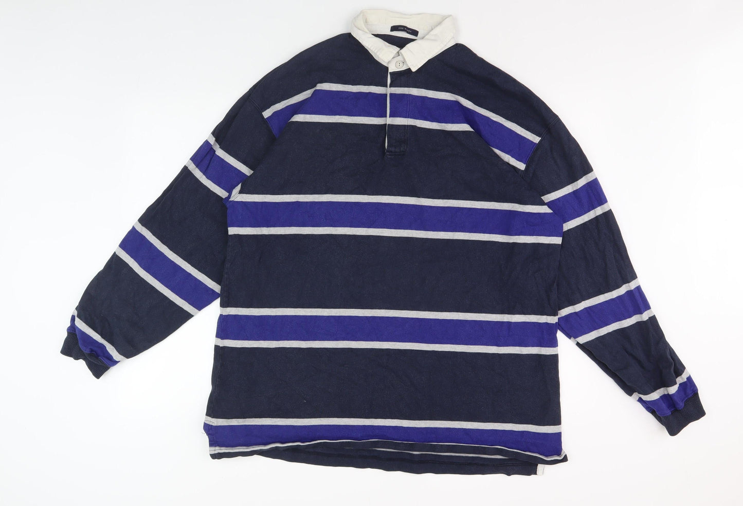 Britches Men's Striped Blue Polo Shirt XL